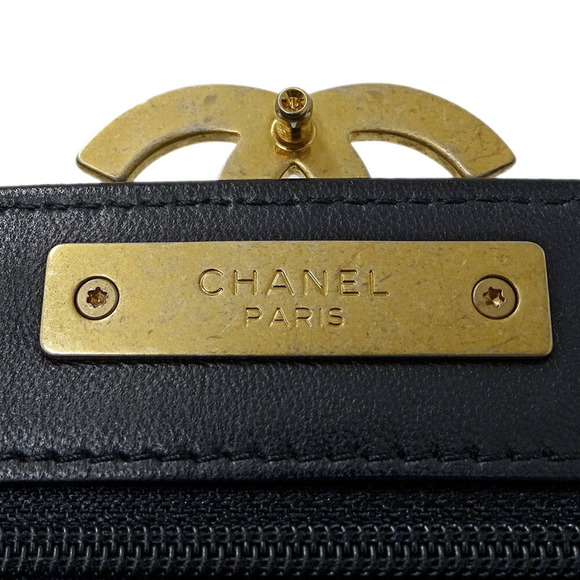 CHANEL Authentic Black Lambskin Leather Wallet - Picture 7 of 16